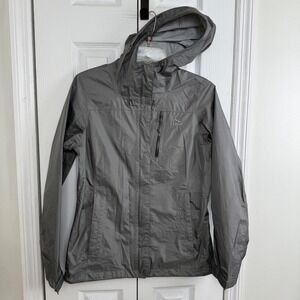 LL Bean Trail Model Rain Jacket Womens XS Gray TEK Waterproof Hooded Shell